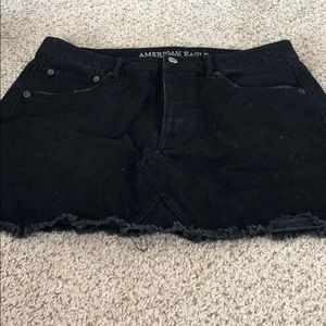 American Eagle black denim skirt